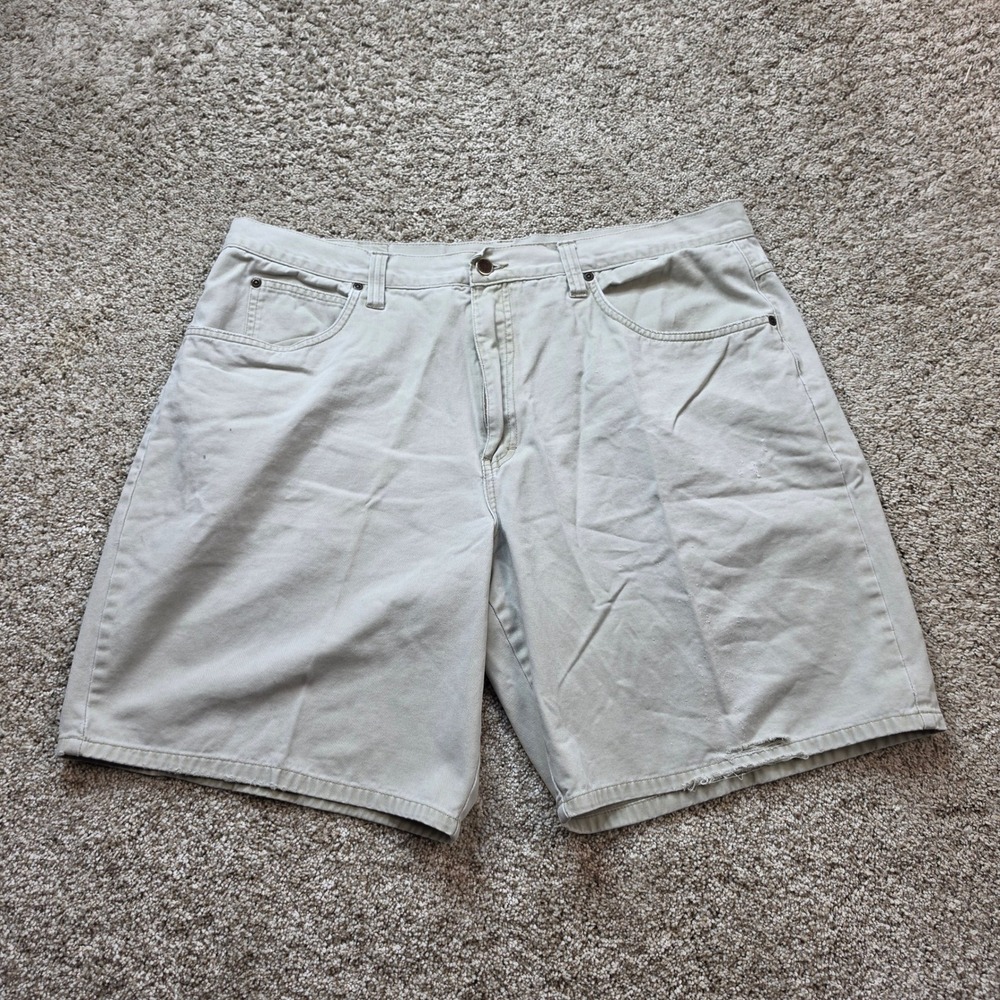 VINTAGE High Sierra Dungaree Shorts Mens 40 Khaki Loose Fit Workwear Rugged